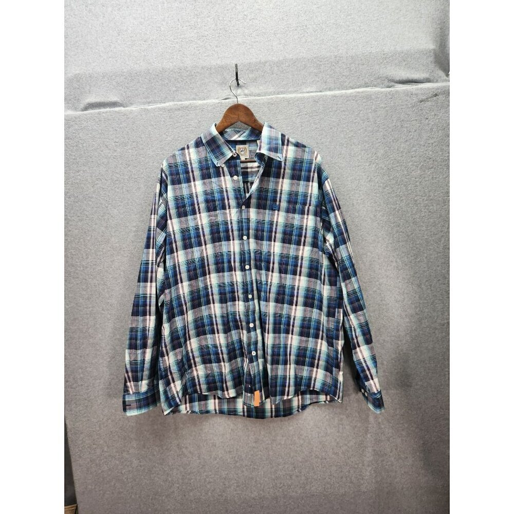 Cinch‎ Mens Long Sleeve Plaid Shirt Size L